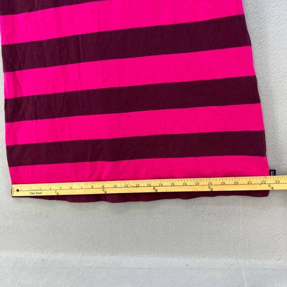 Patagonia Dress Women's Medium Pink Maroon Striped Crew Neck T-Shirt 3/4 Sleeve - Picture 7 of 13